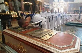 В главный храм ВМФ принесены мощи святого покровителя флота адмирала Феодора Ушакова