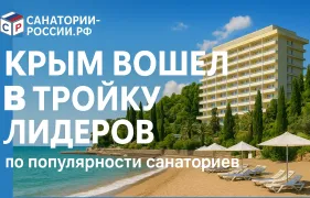 Крым вошёл в тройку лидеров по популярности санаториев России летом 2025 года Санатории-России.рф